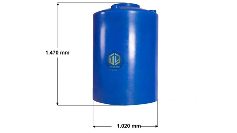 Kích thước bồn nhựa đứng 1000 lít