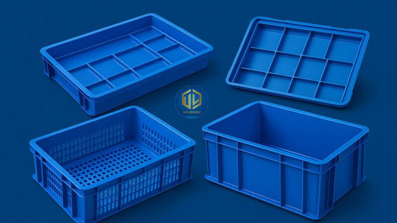 Khay nhựa công nghiệp có nhiều kiểu dáng và kết cấu