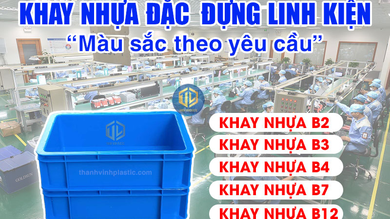 Khay nhựa đặc đựng linh kiện