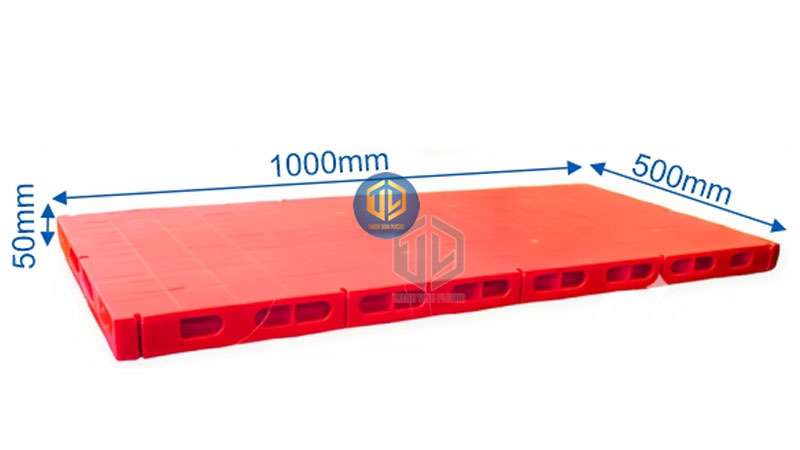 Pallet nhựa 1000 x 500 x 50 mm