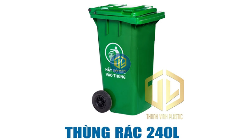 Thùng rác 240L có bánh xe