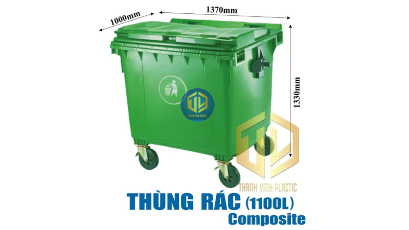 Thùng rác Composite 1100L