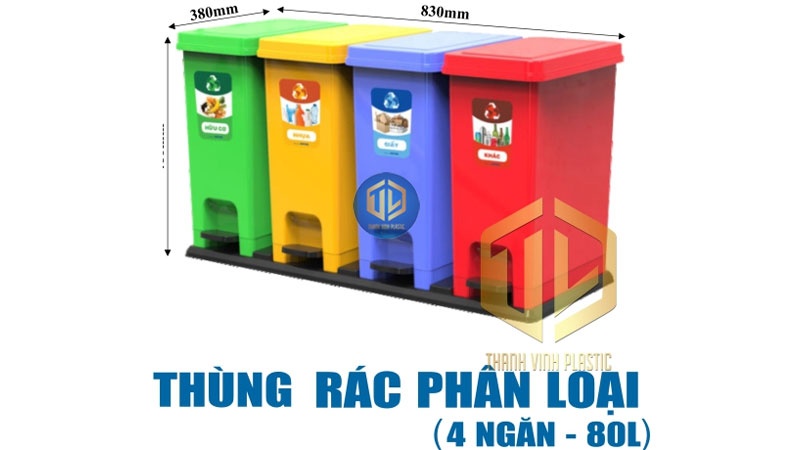 Thùng rác phân loại nhiều ngăn