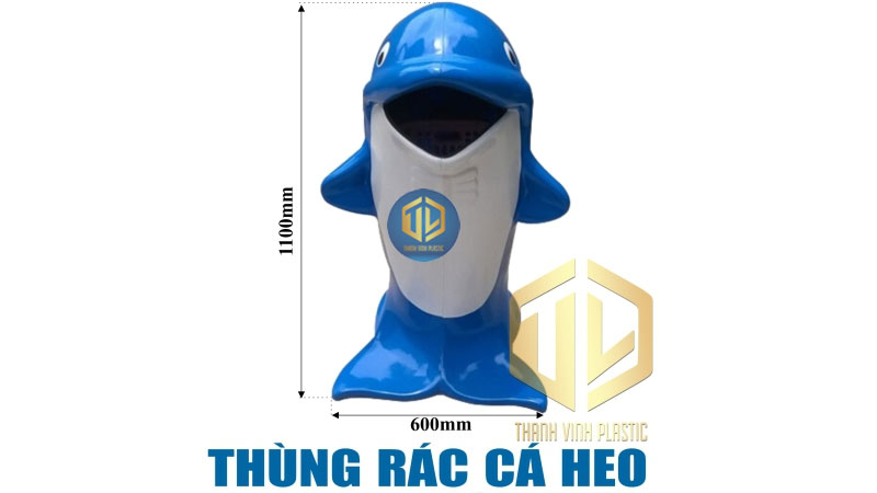 Thùng rác hình cá heo