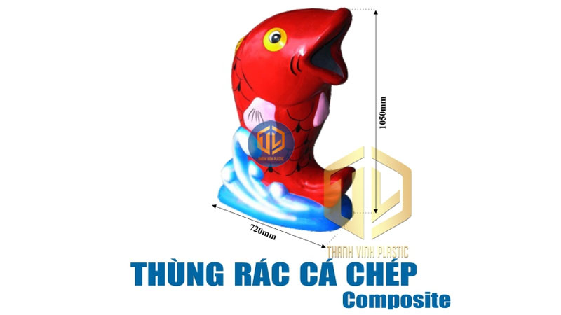 Thùng rác hình cá chép